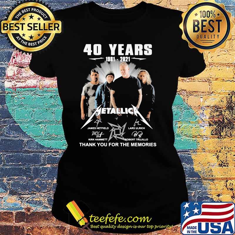 40 Years 1981 2021 Metallic Thank You For The Memories Shirt Ladies tee 40 Years 1981 2021 Metallic Thank You For The Memories Shirt Ladies tee