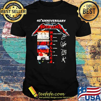 40th Anniversary 1981 2021 Metallica Signature Shirt