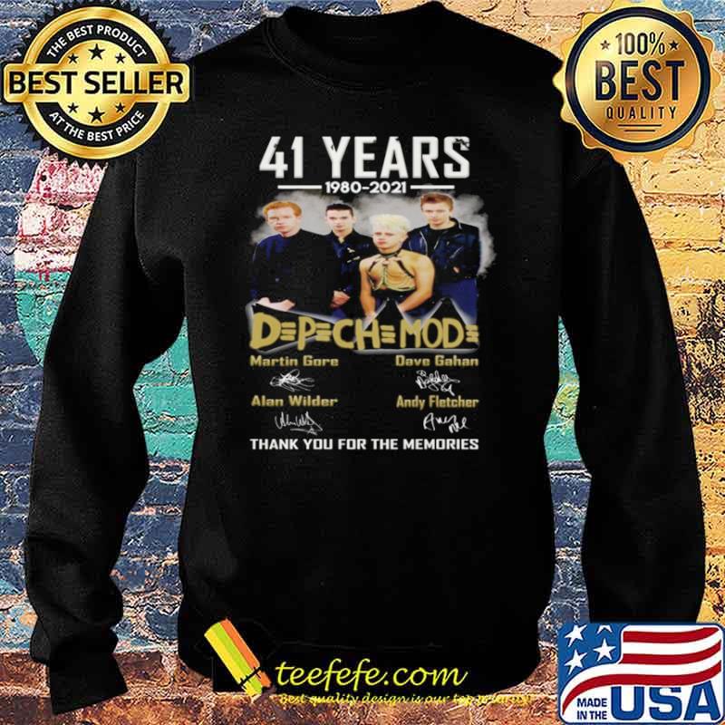 41 Years 1980 2021 Depeche Mode Signatures Thank You For The Memories Shirt Sweater 41 Years 1980 2021 Depeche Mode Signatures Thank You For The Memories Shirt Sweater