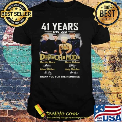 41 Years 1980 2021 Depeche Mode Signatures Thank You For The Memories Shirt