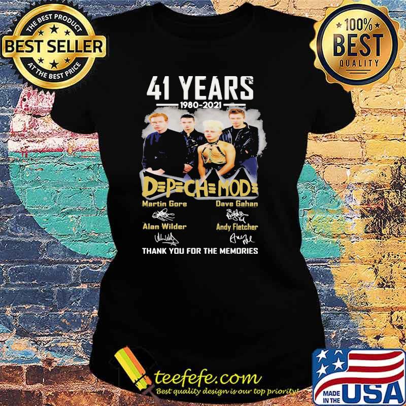 41 Years 1980 2021 Depechemode Thank You For The Memories Shirt Ladies tee 41 Years 1980 2021 Depechemode Thank You For The Memories Shirt Ladies tee