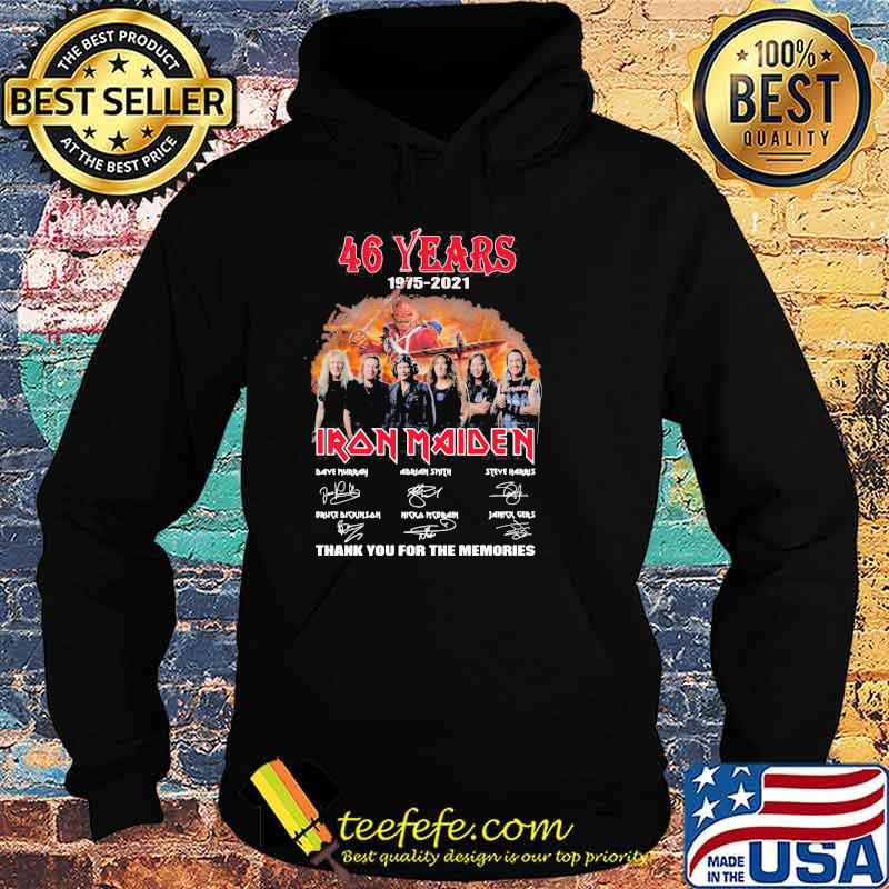 46 Years 1975 2021 Iron Maiden Thank You For The Memories Signature Shirt Hoodie 46 Years 1975 2021 Iron Maiden Thank You For The Memories Signature Shirt Hoodie