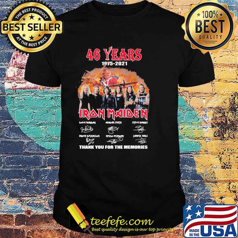 46 Years 1975 2021 Iron Maiden Thank You For The Memories Signature Shirt 46 Years 1975 2021 Iron Maiden Thank You For The Memories Signature Shirt