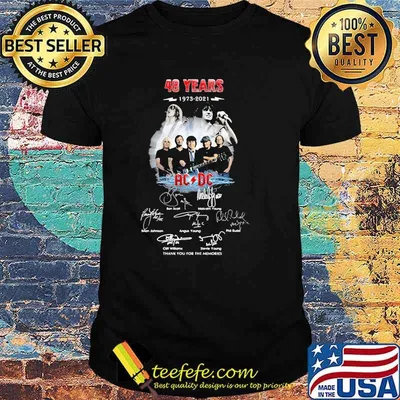 48 Years 1973 2021 Ac Dc Signature Memories Shirt