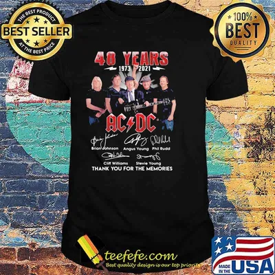 48 Years 1973 2021 Ac Dc Thank You For The Memories Signature Shirt