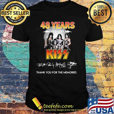 48 Years 1973 2021 Kiss Thank You For The Memories Signature Shirt