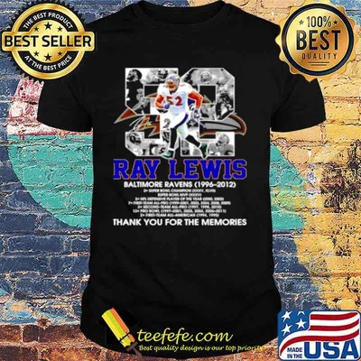 52 Ray Lewis Baltimore Ravens 1996 2012 Signatures Thanks For The Memories shirt