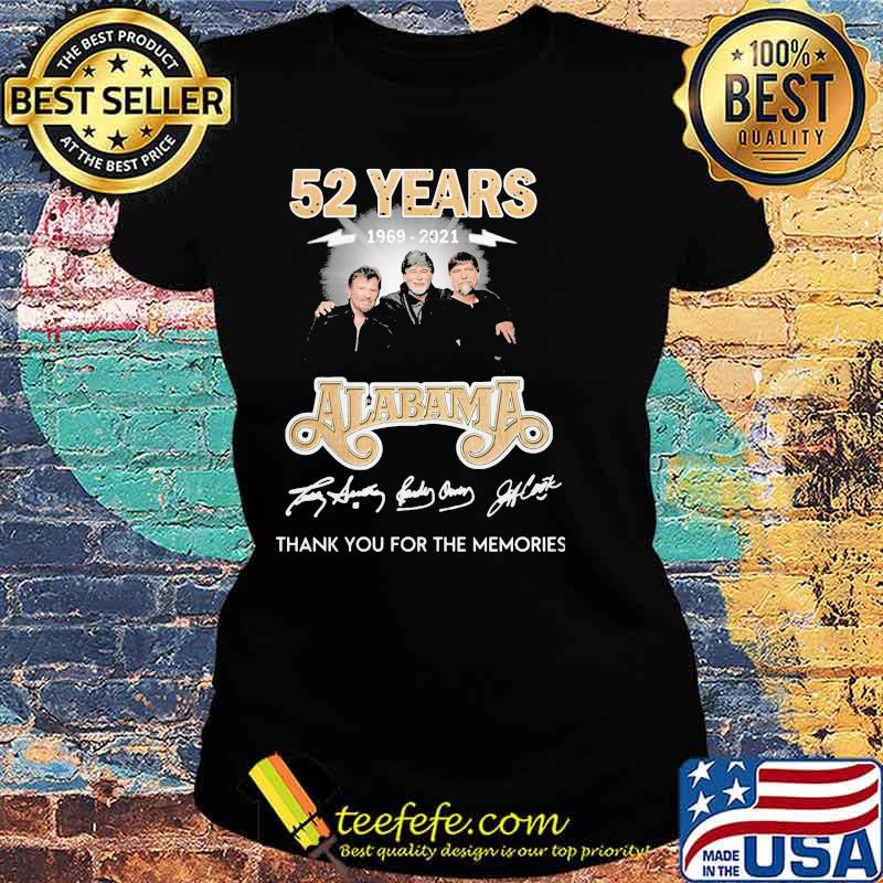 52 Years 1969 2021 Alabama Thank You For The Memories Shirt Ladies tee 52 Years 1969 2021 Alabama Thank You For The Memories Shirt Ladies tee