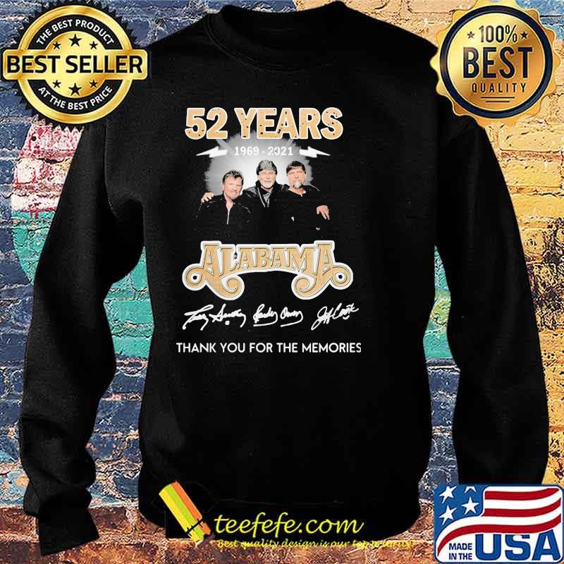 52 Years 1969 2021 Alabama Thank You For The Memories Shirt Sweater 52 Years 1969 2021 Alabama Thank You For The Memories Shirt Sweater