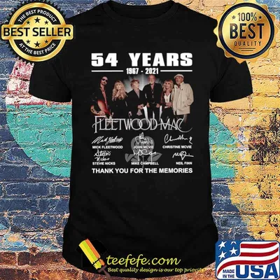54 Years 1967 2021 Of The Fleetwood Mac Signatures Thank You For The Memories shirt