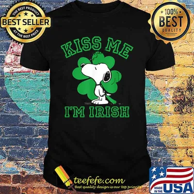 Kiss Me I’m Irish Smak Snoopy Patricks Day shirt