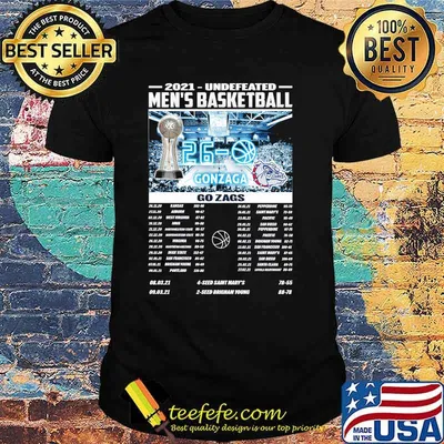 2021 Undefeated Men’s Basketball Gonzaga Shirt
