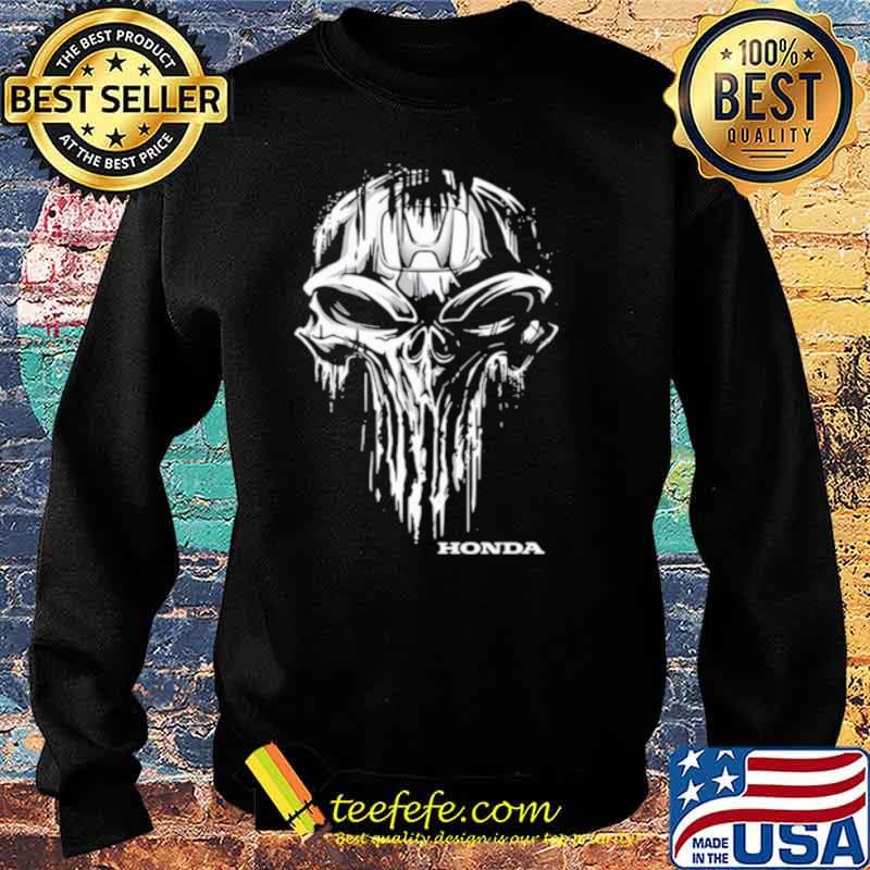 Punisher Skull With Honda Car Logo Symbol Shirt Sweater Punisher Skull With Honda Car Logo Symbol Shirt Sweater