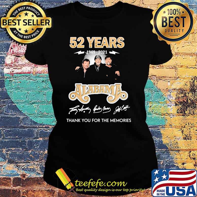 52 Years 1969-2021 Alabama Thank You For The Memories Shirt Ladies tee 52 Years 1969-2021 Alabama Thank You For The Memories Shirt Ladies tee