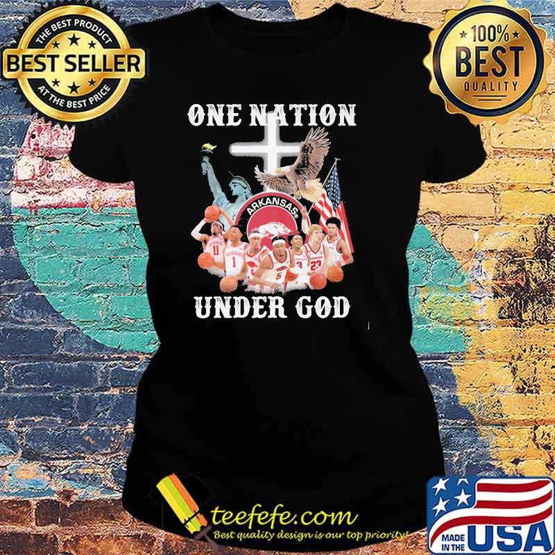 One Nation Under God Arkansas American Flag Shirt Ladies tee One Nation Under God Arkansas American Flag Shirt Ladies tee