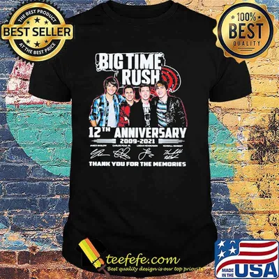 Big Time Rush 12th Anniversary 2009 2021 Thank You For The Memories Signature Shirt