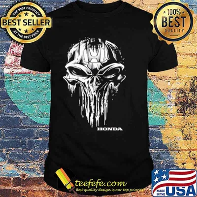 Punisher Skull With Honda Car Logo Symbol Shirt