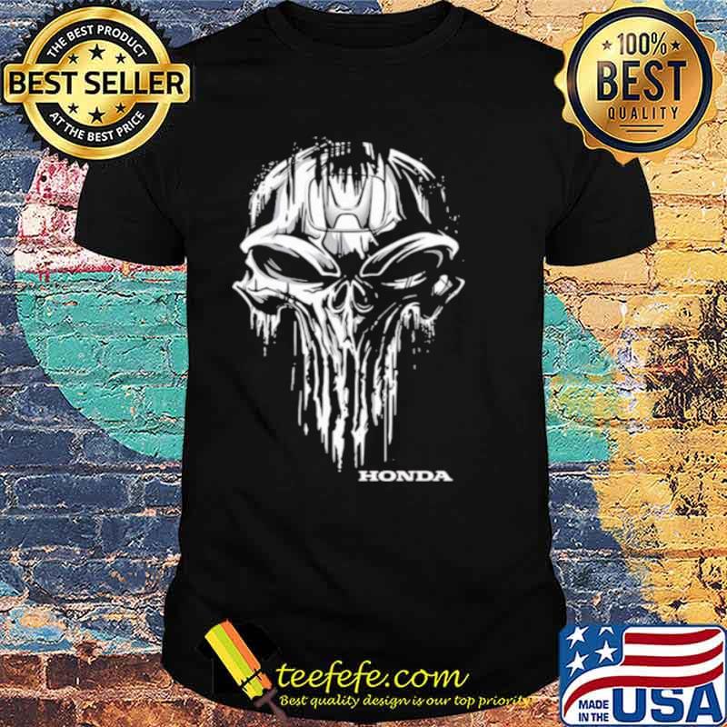 Punisher Skull With Honda Car Logo Symbol Shirt