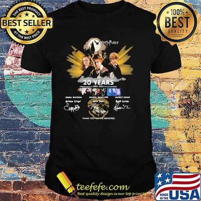 20 Years 2001 2021 Harry Potter Thank You For The Memories Signature Shirt