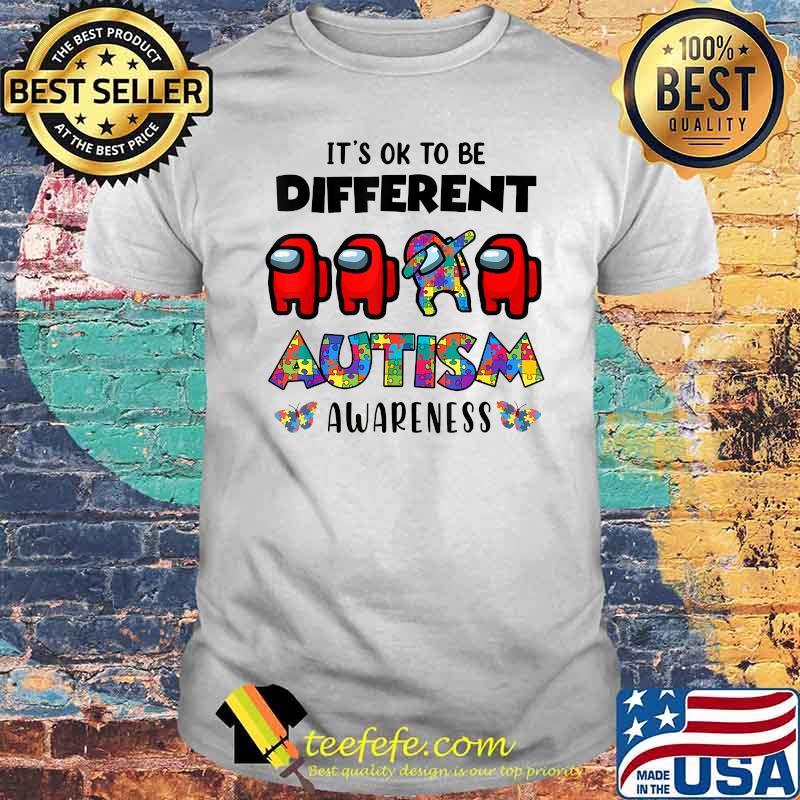 A Mong Us It's Okay To Be Different Autism Awareness Shirt