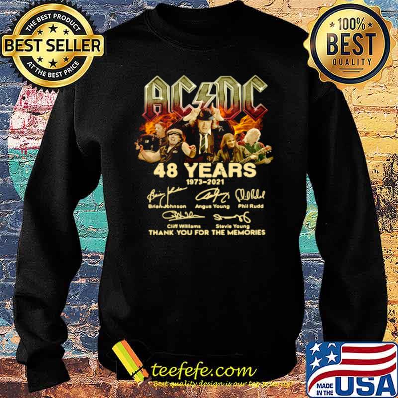 AC DC 48 Years 1973 2021 signatures thank you for the memories Sweater AC DC 48 Years 1973 2021 signatures thank you for the memories Sweater