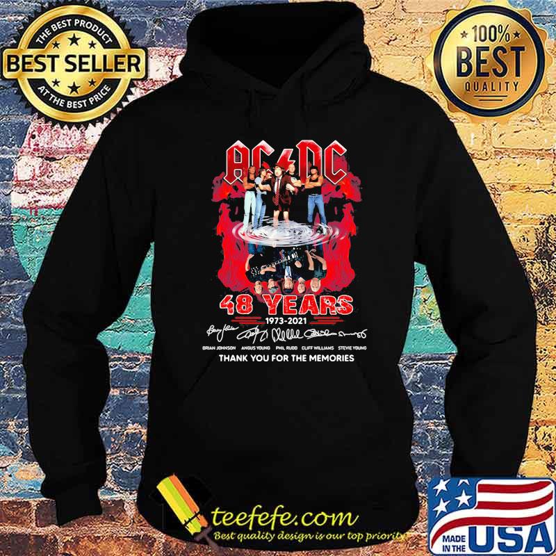 AcDc 48 Years 1973 2021 Thank You For The Memories Signature Shirt Hoodie AcDc 48 Years 1973 2021 Thank You For The Memories Signature Shirt Hoodie