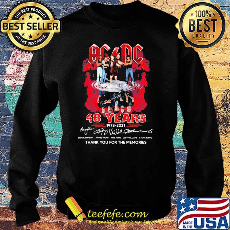 AcDc 48 Years 1973 2021 Thank You For The Memories Signature Shirt Sweater AcDc 48 Years 1973 2021 Thank You For The Memories Signature Shirt Sweater