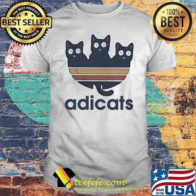 Adicats Cat Adidas Logo Vintage Shirt