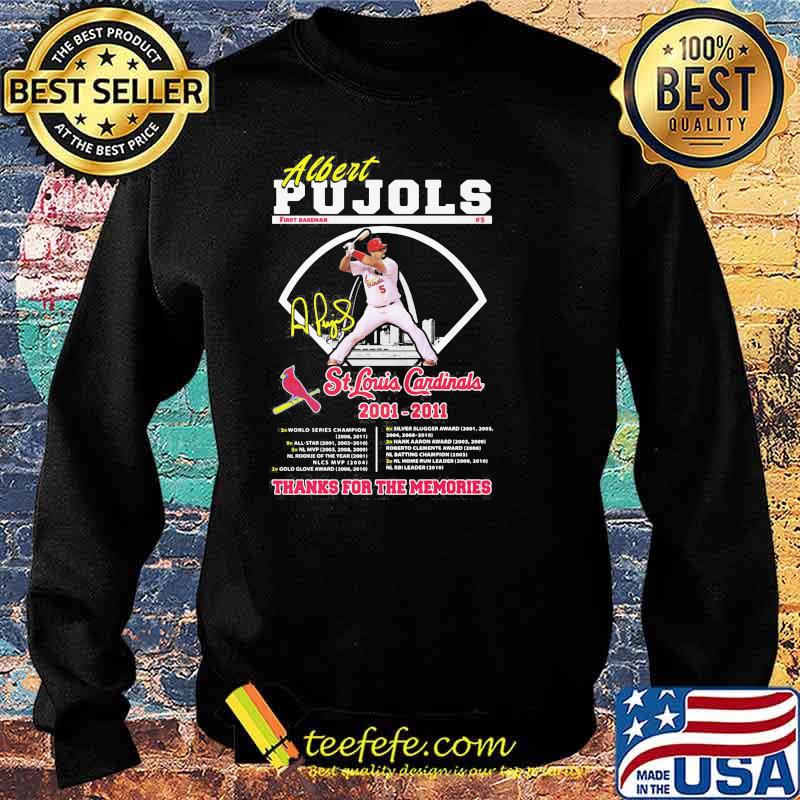 Albert Pujols Louis Cardinals 2001 2014 Thank You For The Memories Shirt Sweater Albert Pujols Louis Cardinals 2001 2014 Thank You For The Memories Shirt Sweater