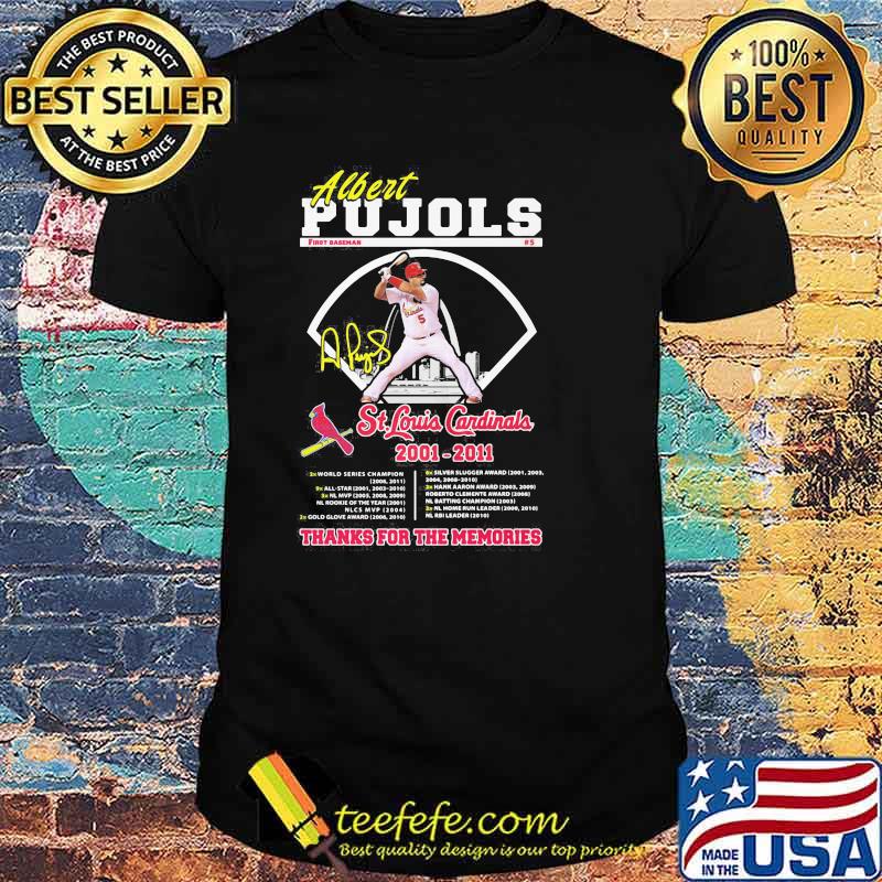 Albert Pujols Louis Cardinals 2001 2014 Thank You For The Memories Shirt Albert Pujols Louis Cardinals 2001 2014 Thank You For The Memories Shirt