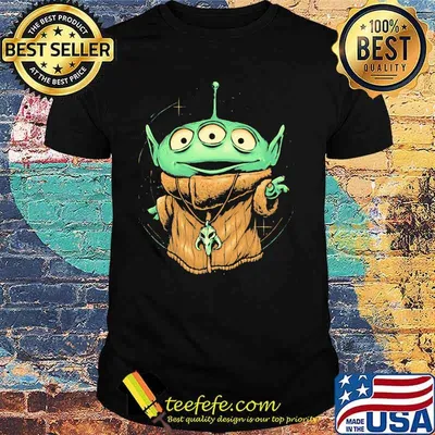 Alien Monster In Baby Yoda Shirt