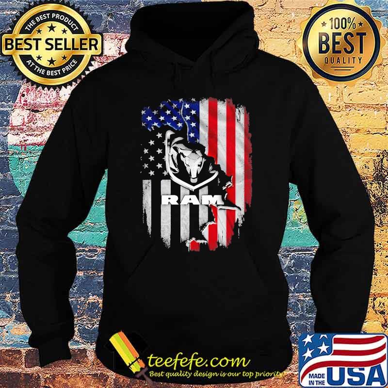 American Flag With Logo Ram Trucks Shirt Hoodie American Flag With Logo Ram Trucks Shirt Hoodie