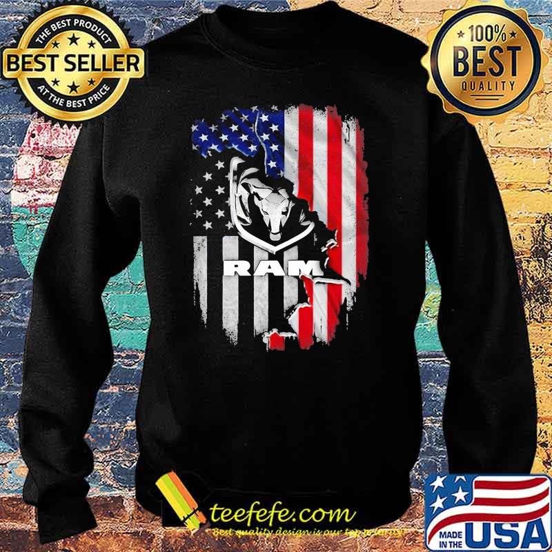 American Flag With Logo Ram Trucks Shirt Sweater American Flag With Logo Ram Trucks Shirt Sweater