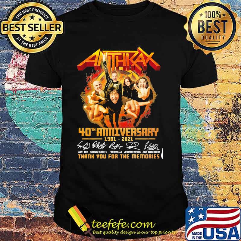 Anthizax 40th Anniversary 1981-2021 Thank You For The Memories Shirt Anthizax 40th Anniversary 1981-2021 Thank You For The Memories Shirt