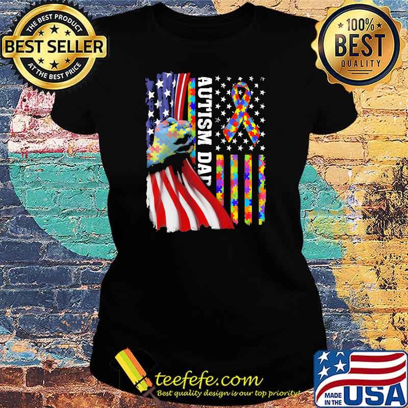 Autism American Flag Shirt Ladies tee Autism American Flag Shirt Ladies tee