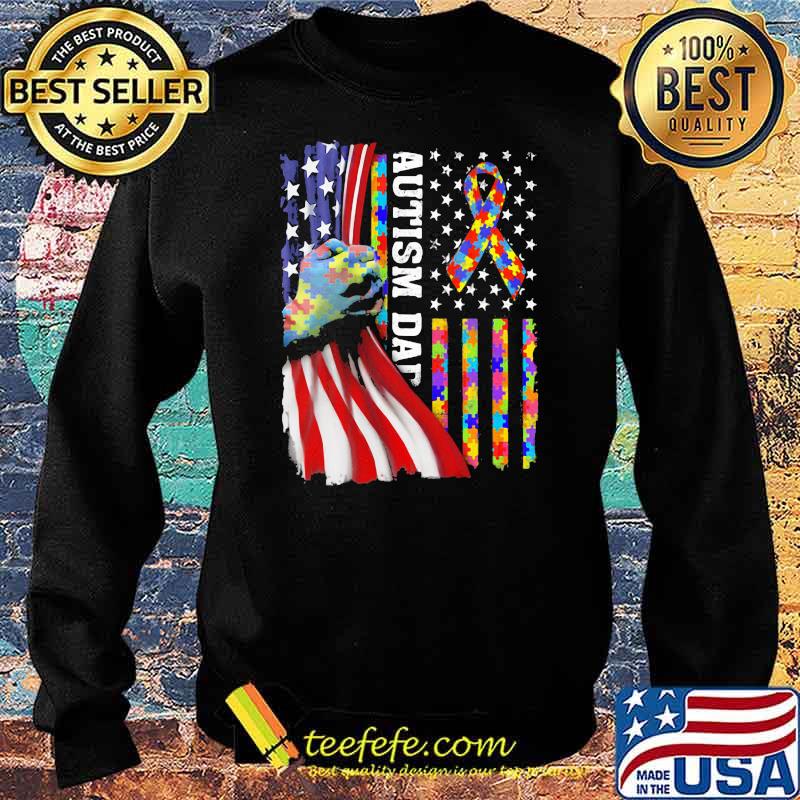 Autism American Flag Shirt Sweater Autism American Flag Shirt Sweater
