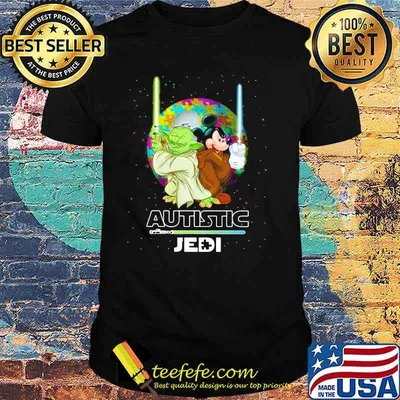 Autistic Jedi Yoda And Mickey Mouse Shirt