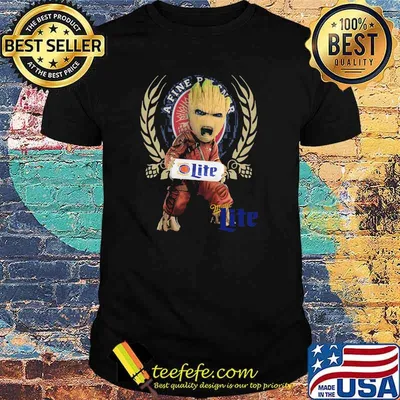 Baby Groot Hug A Fine Pilsner Lite Logo Shirt