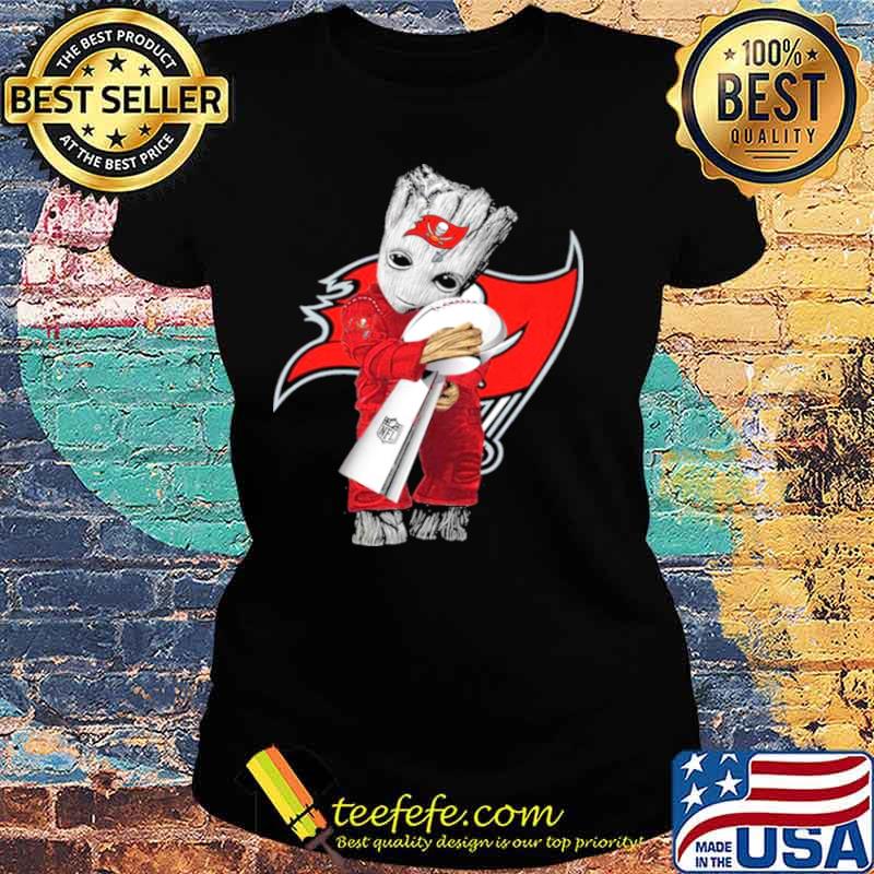 Baby Groot hug Lv Super Bowl Tampa Bay Buccaneers 2021 Ladies tee Baby Groot hug Lv Super Bowl Tampa Bay Buccaneers 2021 Ladies tee