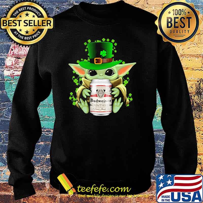 Baby Yoda Hug Budweiser Irish Patricks Day Shirt Sweater Baby Yoda Hug Budweiser Irish Patricks Day Shirt Sweater