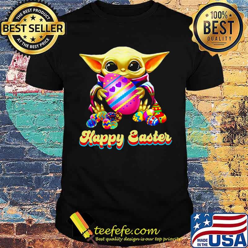 Baby Yoda Hug Easter Egg Happy Easter 2021 shirt Baby Yoda Hug Easter Egg Happy Easter 2021 shirt