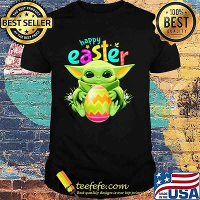 Baby Yoda Hug Egg Happy Easter Day Shirt
