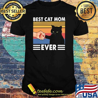 Best Cat Mom Ever Black Cat Vintage Shirt