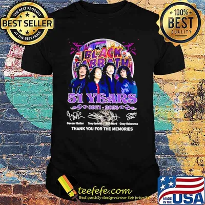 Black Sabbath 51 Years 1971 2021 Signatures Thank You For The Memories Shirt