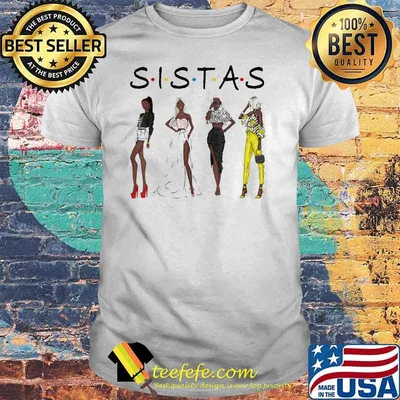 Black SISTAS Queen Afro Women African American Pride Girls Shirt