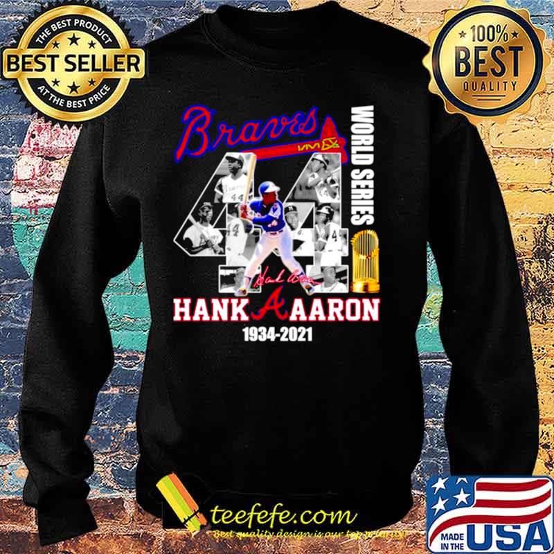 Buy 44 braves world series hank aaron 1934-2021 shirt For Free