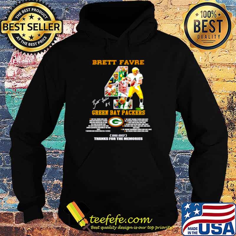 Brett Favre Green Bay Packers 1992 2007 thanks for the memoreis Hoodie Brett Favre Green Bay Packers 1992 2007 thanks for the memoreis Hoodie