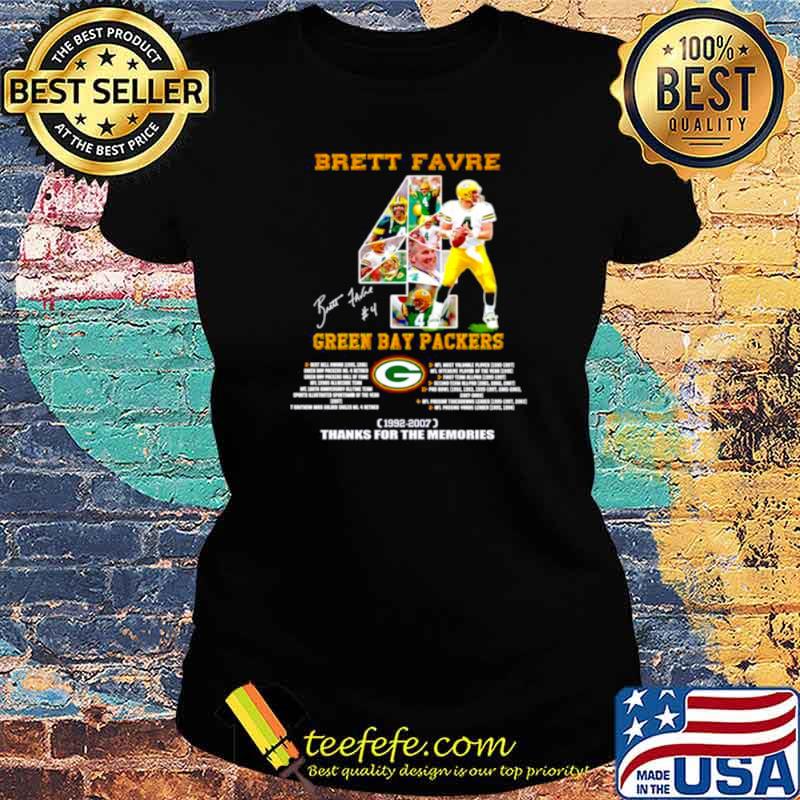 Brett Favre Green Bay Packers 1992 2007 thanks for the memoreis Ladies tee Brett Favre Green Bay Packers 1992 2007 thanks for the memoreis Ladies tee