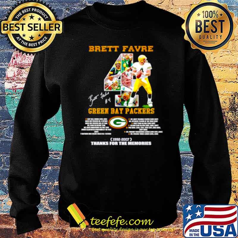 Brett Favre Green Bay Packers 1992 2007 thanks for the memoreis Sweater Brett Favre Green Bay Packers 1992 2007 thanks for the memoreis Sweater
