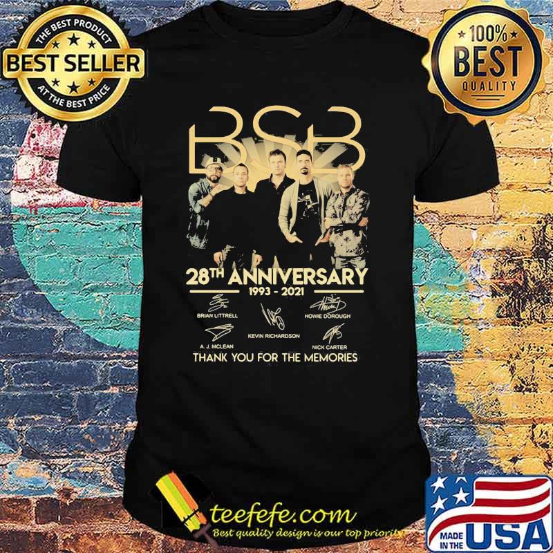 Bsb 28th Anniversary 1993 2021 Thank You For The Memories Signature Shirt Bsb 28th Anniversary 1993 2021 Thank You For The Memories Signature Shirt
